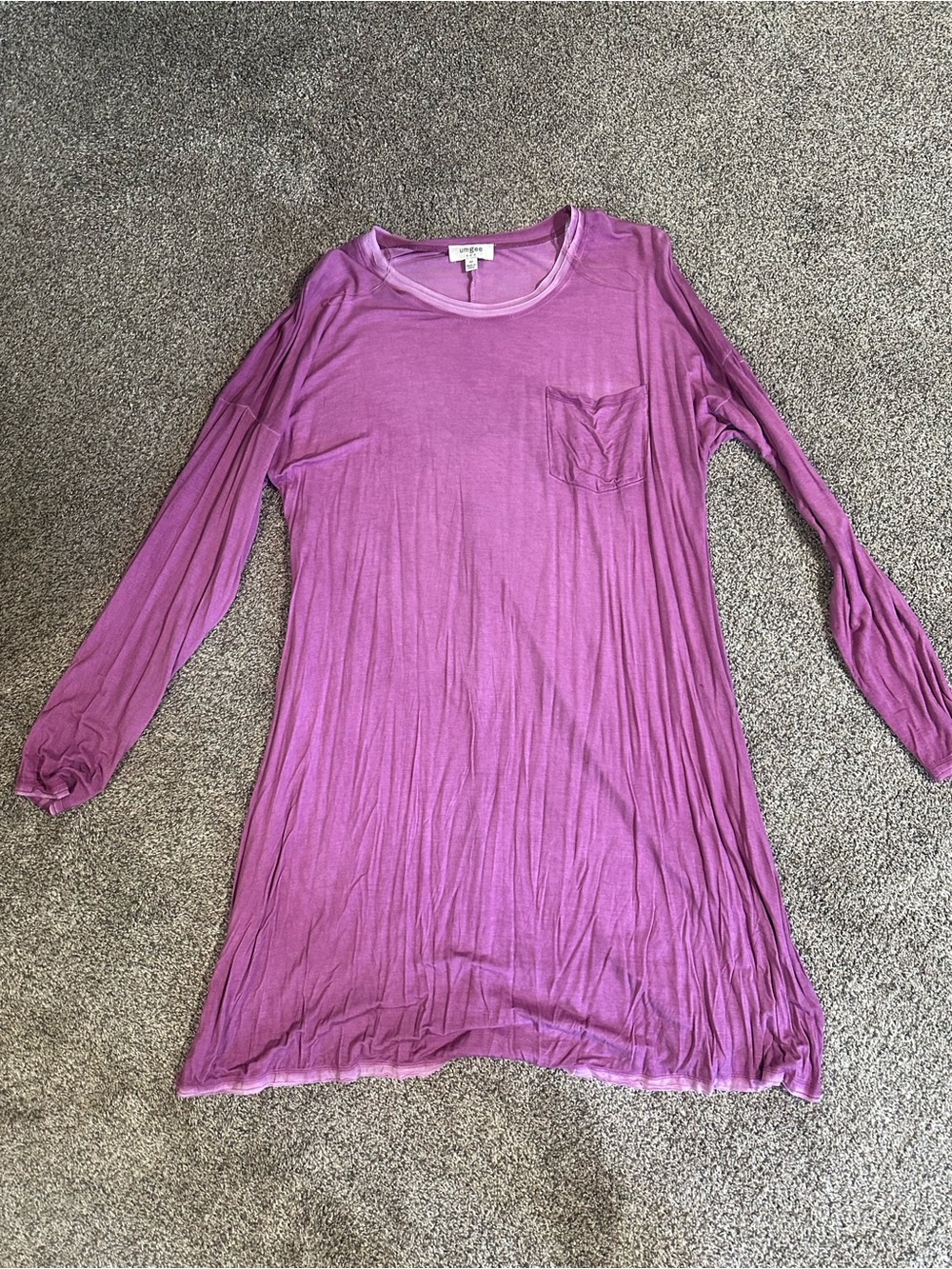 Umgee Raspberry Scoop Neck Tunic
